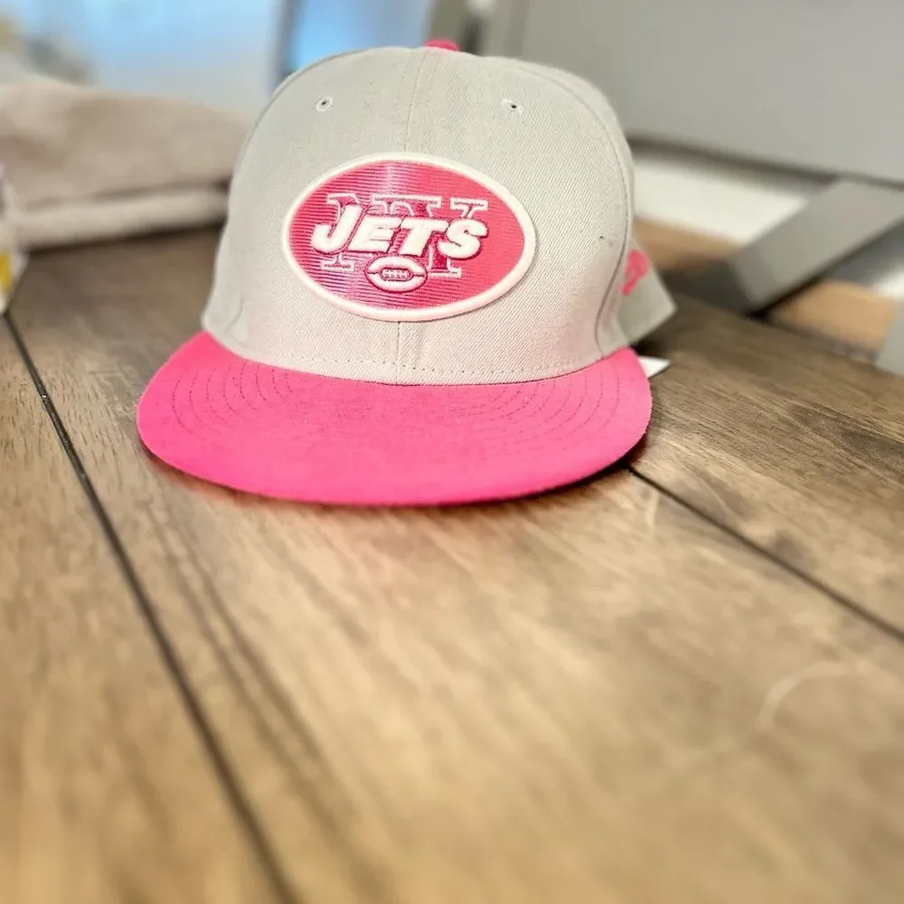 NY Jets breast cancer awareness baseball cap size 7 1/4